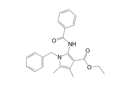 2-benzamido-1-benzyl-4,5-dimethylpyrrole-3-carboxylic acid, ethyl ester