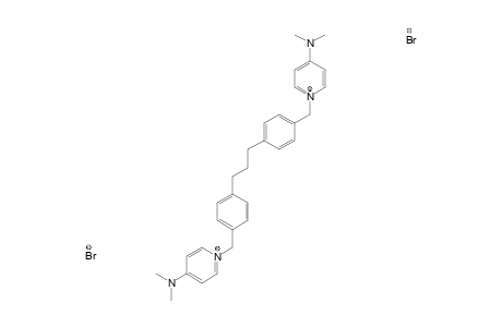 1,1'-[PROPANE-1,3-DIYLBIS-(BENZENE-1,4-DIYLMETHYLENE)]-BIS-[(4-DIMETHYLAMINO)-PYRIDINIUM]-DIBROMIDE