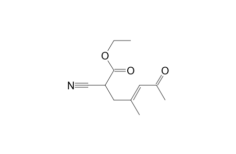 4-Heptenoic acid, 2-cyano-4-methyl-6-oxo-, ethyl ester, (E)-