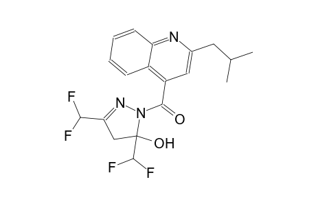 3,5-bis(difluoromethyl)-1-[(2-isobutyl-4-quinolinyl)carbonyl]-4,5-dihydro-1H-pyrazol-5-ol