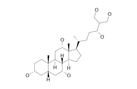 SCYMNOL;(24R)-5-BETA-CHOLESTANE-3-ALPHA,7-ALPHA,12-ALPHA,24,26,27-HEXOL