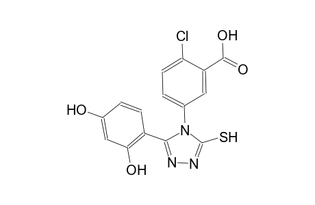 benzoic acid, 2-chloro-5-[3-(2,4-dihydroxyphenyl)-5-mercapto-4H-1,2,4-triazol-4-yl]-