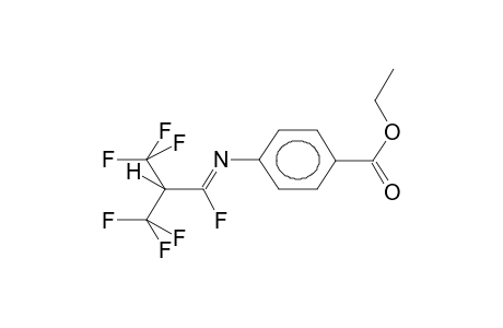 ALPHA-HEXAFLUOROISOBUTYRIC ACID, N-PARA-CARBETHOXYPHENYLIMIDOYLFLUORIDE