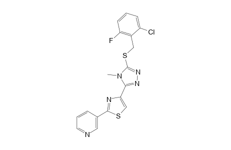 3-[(2-chloro-6-fluorobenzyl)thio]-4-methyl-5-[2-(3-pyridyl)-4-thiazolyl]-4H-1,2,4-triazole