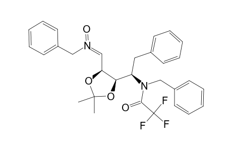 (Z)-N-[(2-S,3-S,4-R)-2,3-ISOPROPYLIDENE-DIOXY-5-PHENYL-4-(N-TRIFLUOROACETYLBENZYLAMINE)-PENTYLIDENE]-BENZYLAMINE_N-OXIDE