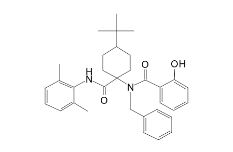 N-[4-tert-butyl-1-[(2,6-dimethylanilino)-oxomethyl]cyclohexyl]-2-hydroxy-N-(phenylmethyl)benzamide