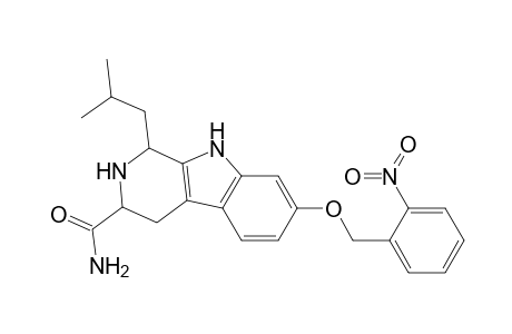 1,2,3,4-Tetrahydro-1-(2'-methylpropyl)-7-(2'-nitrobenzyloxy)-9H-pyrido[3,4-b]indole-3-carboxamide