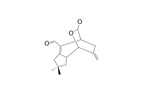 [8S-(5-BETA,8-BETA,8A-BETA)]-1,2,3,5,6,7,8,8A-OCTAHYDRO-8-HYDROXY-2,2-DIMETHYL-7-METHYLENE-4,5-AZULENE-DICARBOXALDEHYDE,HEMIACETALE