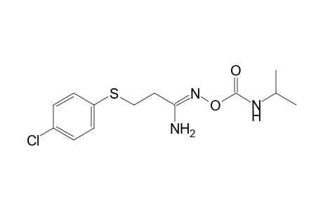 3-[(p-chlorophenyl)thio]-O-(isopropylcarbamoyl)propionamidoxime