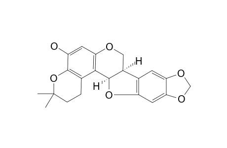 MAACKIAPTEROCARPAN-A;3-HYDROXY-8,9-METHYLENEDIOXY-[2',2'-DIMETHYL-3',4'-DIHYDROPYRANO-(5',6':1,2)]-[6AR,11AR]-PTEROCARPAN