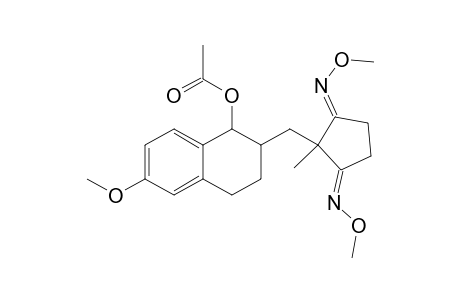 2-[(1'-XI-ACETOXY-6'-METHOXY-1',2',3',4'-TETRAHYDRONAPHTHALEN-2'-YL)-METHYL]-2-METHYLCYCLOPENTANE-1,3-DIONE-BIS-(O-METHYLOXIME)