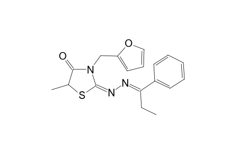 3-Furan-2-ylmethyl-5-methyl-2-[(1-phenyl-propylidene)-hydrazono]-thiazolidin-4-one