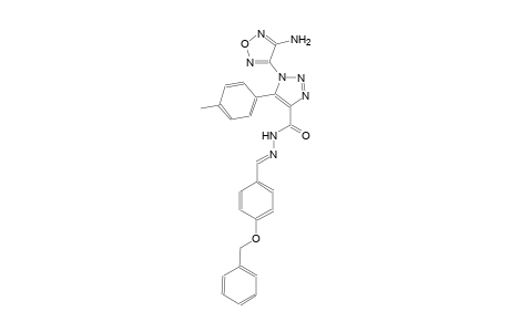 1-(4-amino-1,2,5-oxadiazol-3-yl)-N'-{(E)-[4-(benzyloxy)phenyl]methylidene}-5-(4-methylphenyl)-1H-1,2,3-triazole-4-carbohydrazide