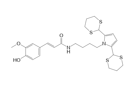 (E)-N-[4-[2,5-bis(1,3-dithian-2-yl)-1-pyrrolyl]butyl]-3-(4-hydroxy-3-methoxyphenyl)-2-propenamide