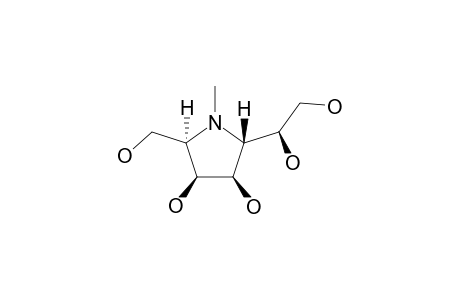 (1'R,2R,3R,4S,5R)-N-METHYL-[3,4-DIHYDROXY-5-HYDROXYMETHYL-2-(1',2'-DIHYDROXY-ETHYL)]-PYRROLIDINE