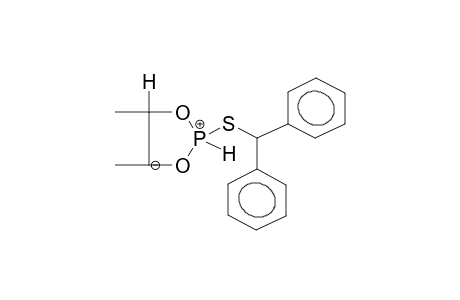 2-DIPHENYLMETHYLTHIO-4,5-DIMETHYL-1,3,2-DIOXAPHOSPHOLANE, TAUTOMER 1