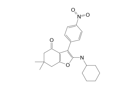 2-(CYCLOHEXYLAMINO)-6,6-DIMETHYL-3-(4-NITROPHENYL)-6,7-DIHYDRO-1-BENZOFURAN-4-(5-H)-ONE