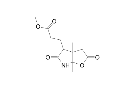 3-(3a,6a-Dimethyl-2,5-dioxo-hexahydro-furo[2,3-b]pyrrol-4-yl)-propionic acid, methyl ester