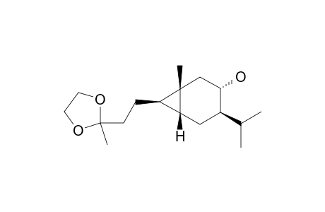 8-ALPHA-HYDROXYL-7,11-DIHYDRO-4-ETHYLENEDIOXY-CURCUMENONE