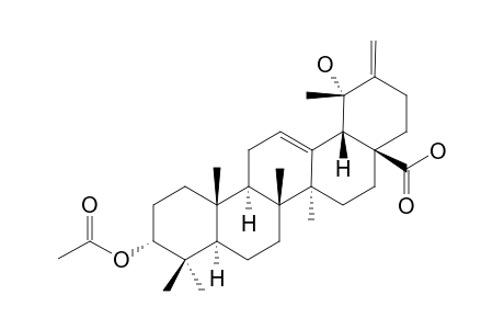 BALOIC_ACID;3-ALPHA-ACETOXY-19-ALPHA-HYDROXY-URSA-12,20-(30)-DIEN-28-OIC_ACID