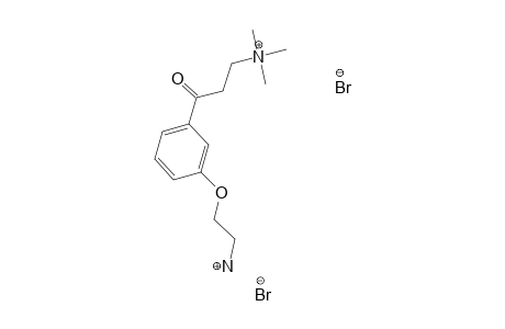 {2-[3-(2-AMMONIOETHOXY)-BENZOYL]-ETHYL}-TRIMETHYLAMMONIUM-BROMIDE-HYDROBROMIDE