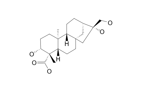 CUSSOVANTONIN-B;ENT-3-ALPHA,16-ALPHA,17-TRIHYDROXYKAURAN-19-OIC-ACID