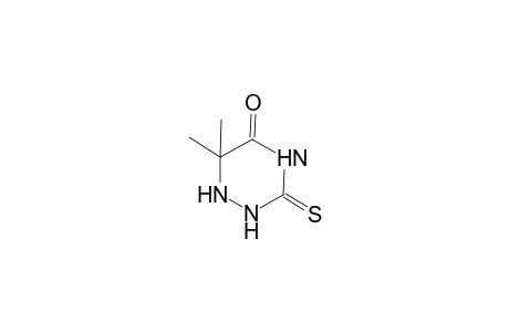 1,6-dihydro-6,6-dimethyl-3-thio-as-triazine-3,5(2H,4H)-dione