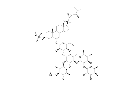 REGULAROSIDE-A;6-ALPHA-O-(BETA-D-FUCOPYRANOSYL-(1->2)-BETA-D-QUINOVOPYRANOSYL-(1->4)-[BETA-D-QUINOVOPYRANOSYL-(1->2)]-BETA-D-QUINOVOPYRANOSYL-(1->3)-GLUCOPYRAN