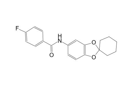 4-fluoro-N-spiro[1,3-benzodioxole-2,1'-cyclohexane]-5-ylbenzamide 4-fluoro-N-spiro[1,3-benzodioxole-2,1'-cyclohexane]-5-yl-benzamide 4-fluoro-N-(5-spiro[1,3-benzodioxole-2,1'-cyclohexane]yl)benzamide