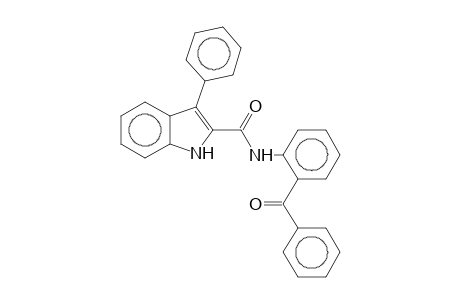 1H-Indole-2-carboxamide, 3-phenyl-N-(2'-benzoylphenyl)-