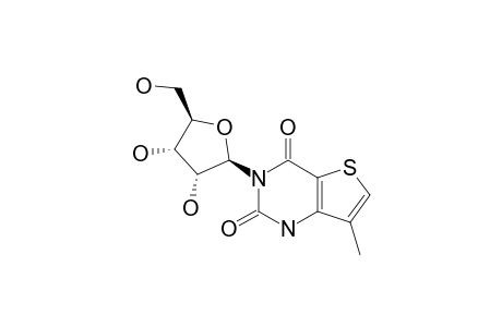 3-(BETA-D-RIBOFURANOSYL)-7-METHYL-THIENO-[3,2-D]-PYRIMIDINE-2,4-DIONE