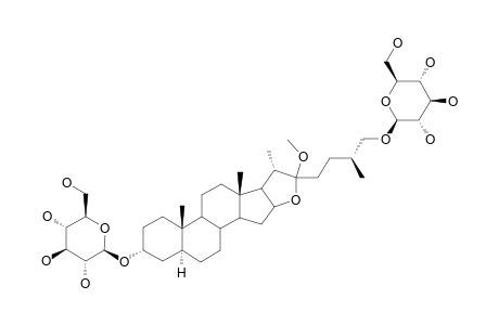 26-O-BETA-D-GLUCOPYRANOSYL-22-O-METHYL-(25S)-5-ALPHA-FUROSTANE-3-ALPHA,22-XI,26-TRIOL-3-O-BETA-D-GLUCOPYRANOSIDE