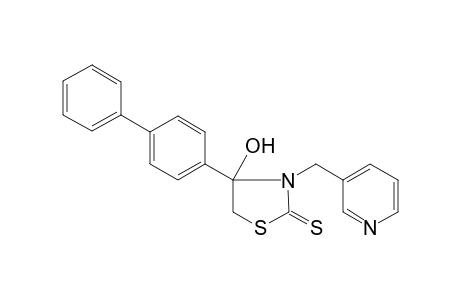 Thiazolidine-2-thione, 4-(4-biphenyl)-4-hydroxy-3-(3-pyridylmethyl)-