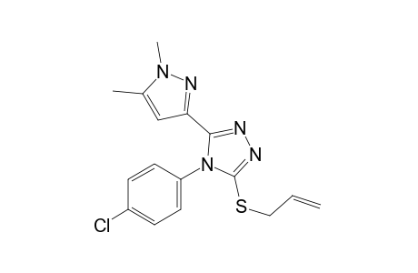 3-(allylthio)-4-(p-chlorophenyl)-5-(1,5-dimethylpyrazol-3-yl)-4H-1,2,4-triazole