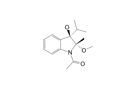 TRANS-2,3-DIHYDRO-N-ACYL-3-HYDROXY-3-ISOPROPYL-2-METHOXY-2-METHYLINDOLINE