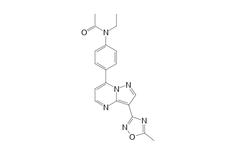 7-[4-(N-ACETYL-N-ETHYL)-AMINOPHENYL]-3-(5-METHYL-1,2,4-OXADIAZOL-3-YL)-PYRAZOLO-[1,5-A]-PYRIMIDINE