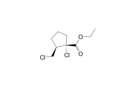 Cyclopentanecarboxylic acid, 1-chloro-2-(chloromethyl)-, ethyl ester, cis-(.+-.)-