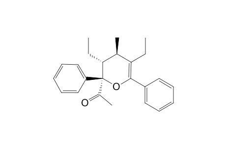 2-ACETYL-2,6-DIPHENYL-3,5-DIETHYL-4-METHYL-3,4-DIHYDROPYRAN