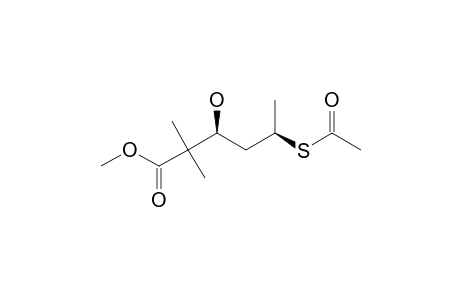 2,2-DIMETHYL-3-HYDROXY-5-(S-MERCAPTOACETYL)-HEXANOIC-ACID-METHYLESTER,ISOMER-#B