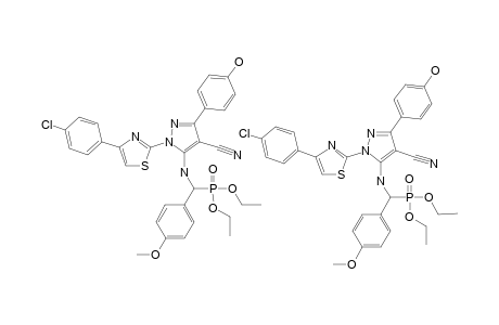 DIETHYL-[1-[4-(4-CHLOROPHENYL)-THIAZOL-2-YL]-4-CYANO-3-(4-HYDROXYPHENYL)-1H-PYRAZOL-5-YLAMINO]-(4-METHOXYPHENYL)-METHYLPHOSPHONATE