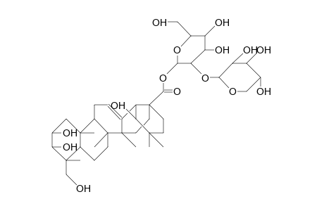 Arjungenin-28-O.beta.-D-xylopyranosyl-(1->2).beta.-D-glucopyranoside