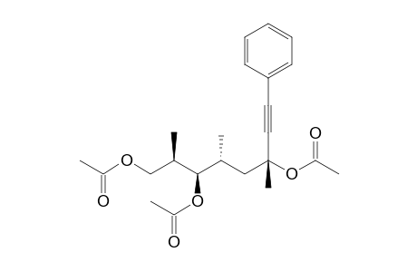 (3R*,5R*,6R*,7R*)-3,6,8-Triacetoxy-3,5,7-trimethyl-1-phenyloct-1-yne