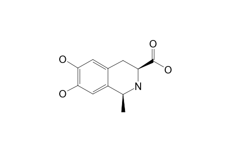 (-)-1-METHYL-3-CARBOXY-6,7-DIHYDROXY-1,2,3,4-TETRAHYDROISOQUINOLINE