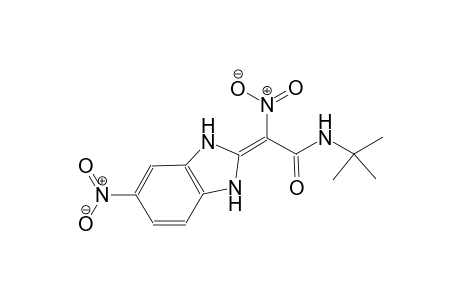 (2Z)-N-(tert-butyl)-2-nitro-2-(5-nitro-1,3-dihydro-2H-benzimidazol-2-ylidene)ethanamide