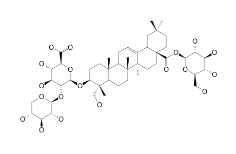 COPTEROSIDE-D;3-O-BETA-[XYLOPYRANOSYL-(1->2)-GLUCURONOPYRANOSYL]-HEDERAGENIN-28-O-GLUCOPYRANOSYLESTER