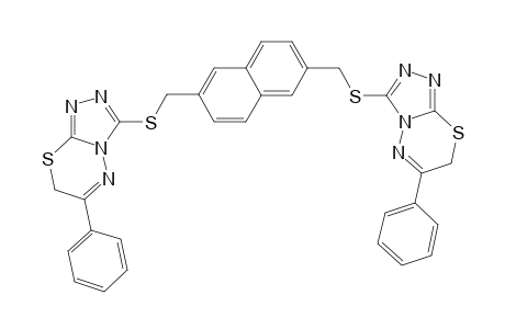 1,5-Bis(6-phenyl-1,2,4-triazolo[3,4-b][1,3,4]thiadiazin-3-ylsulfanylmethyl)naphthalene