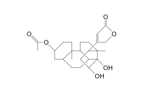 3.beta.-14,15.alpha.-Trihydroxy-5.alpha.-card-20(22)-enolide-3-O-acetat