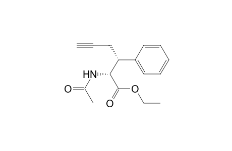 Phenylalanine, N-acetyl-.beta.-2-propynyl-, ethyl ester, threo-