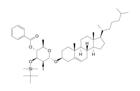 CHOLESTERYL-4-O-BENZOYL-3-O-TERT.-BUTYLDIMETHYLSILYL-2,6-DIDEOXY-2-IODO-ALPHA-D-MANNO-HEXOPYRANOSIDE