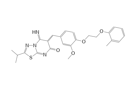 7H-[1,3,4]thiadiazolo[3,2-a]pyrimidin-7-one, 5,6-dihydro-5-imino-6-[[3-methoxy-4-[2-(2-methylphenoxy)ethoxy]phenyl]methylene]-2-(1-methylethyl)-, (6Z)-